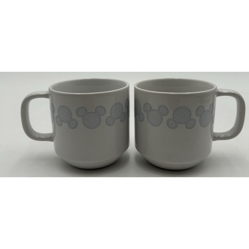 Walt Disney Mickey Mouse 2 Stackable Colored Mugs White Color